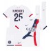 Paris Saint-Germain Nuno Mendes #25 Bortedraktsett Barn 2024-25 Korte ermer (+ Korte bukser)